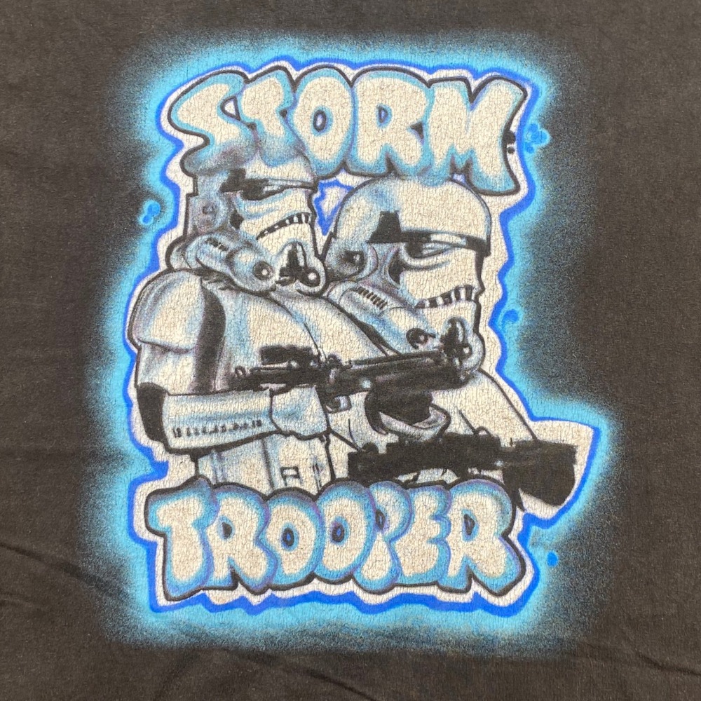 Star Wars Stormtrooper Graffiti Shirt Sz L Mens Black Skater Airbrush Graphic - Picture 2 of 7